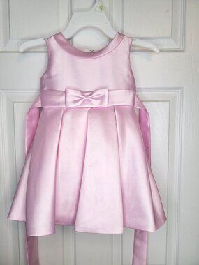 ⚡BOGO⚡Blush Satin  Toddler Girls' Formal Dress 18-24M
